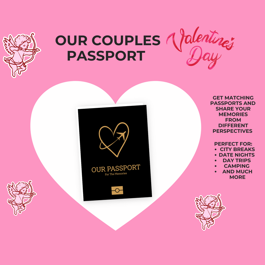 Our Passport Valentines Edition - Couples Date Night & Travel Scrapbook