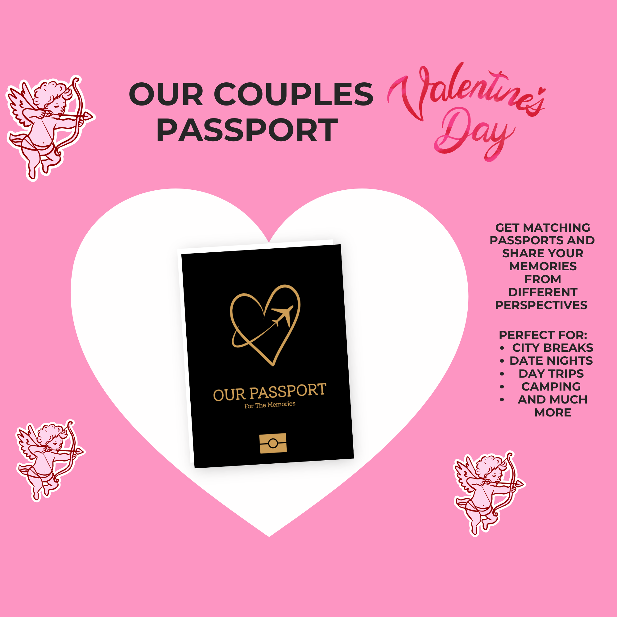 Our Passport Valentines Edition - Couples Date Night & Travel Scrapbook