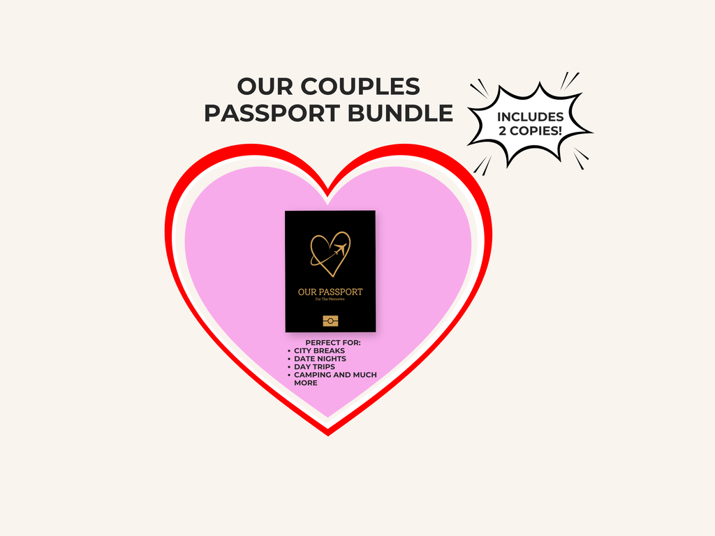 Our Passport Valentines Edition - Couples Date Night & Travel Scrapbook